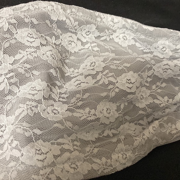 PINK Lace Bandeau - Gray Lace - Large - Picture 2 of 8